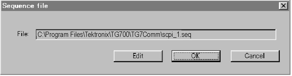 Using TG7 Comm for File Transfers Sequence File. Perform the following steps to download a sequence file from the PC to the TG700. 1.