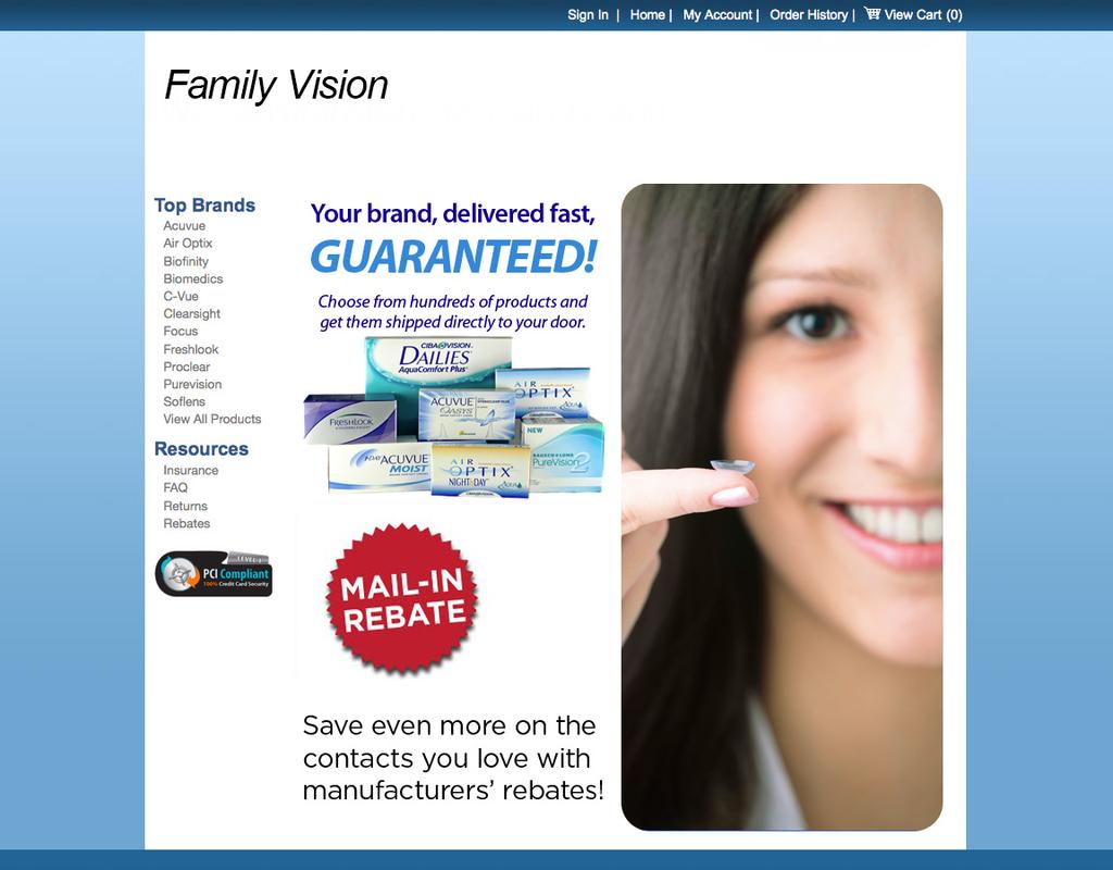 A GUIDE TO YourStore 3.0 Selling contact lenses online has never been easier! This is the homepage of YourStore 3.0. 1. The header displays just your company name as its default.