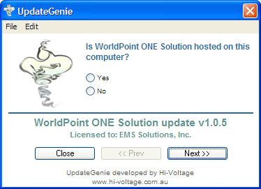 Once you have highlighted the WorldPoint_ONE_Solution folder, click the OK button to proceed. The next screen will show you your result.