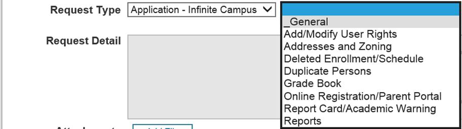 Web Help Desk Infinite Campus issues and help requests can now be directly entered into our ticket system.