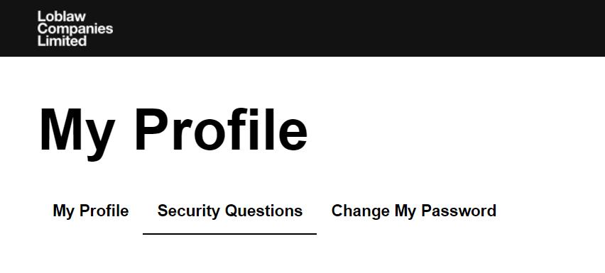 Updatng Security Questions 1. Click the Security Questions tab. 2.