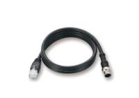 M12 D-code to M12 D-code cable M12 PoE Switch (e.g.