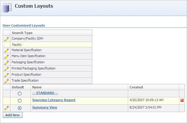 Custom Layouts Deleting a Layout Using the Aggregated Feature As seen above in Figure 2 11, the layout page contains the Aggregated column.
