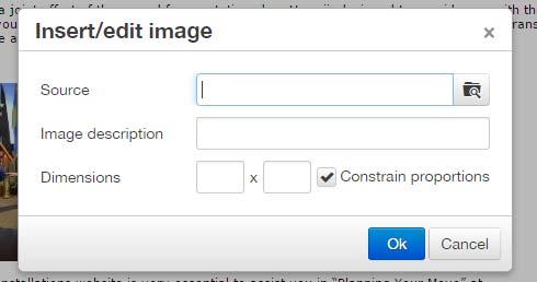 Inserting/Edit a Image You can use the Insert/Edit Image function to easily upload or link to a graphic already uploaded.