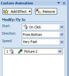Set Slide Animation Effects Animation effects define how the objects in your presentation appear on the screen during a slide show For example, you can have each bullet in a list appear one at a time