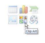 clips from one collection to another creating a new collection Collections Insert Clip Art Clip Art button Clip art is
