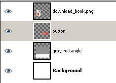 selected Segoe UI Bold, Size 30, and a White color. Click on the "blur" layer in the Layers palette and click on the face of the button and type Download in the Gimp Text Editor.