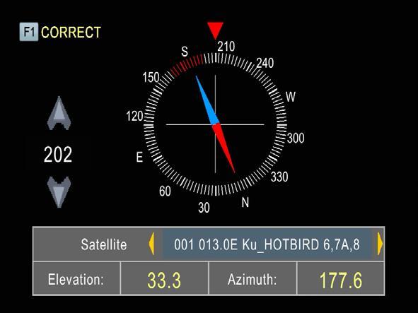 Therefore the device must be operated in a horizontal position. > First enter the correct degrees of longitude and latitude of your location in the ANGLE CALCULATION menu.