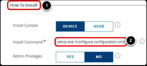 Configure details about what requirements must be met in order to install the application. 1.