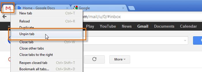 The pinned tab will appear as a smaller tab in the top-left corner of the browser. 3.