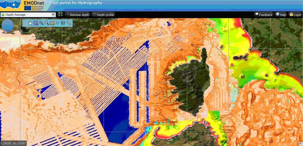 Hydrographic Data Products viewing service New DTM for