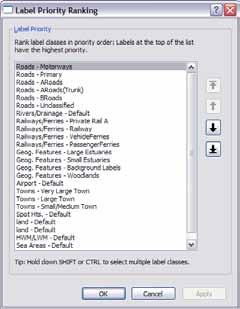 1 Label Priority Order of label placement priority Label class level