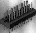 Thru-Hole Headers Unshrouded,.050 x.100 [1.27 x 2.54] Centerline, Board-to-Board (Continued) Double Row, Vertical.125 [.18].100 [2.