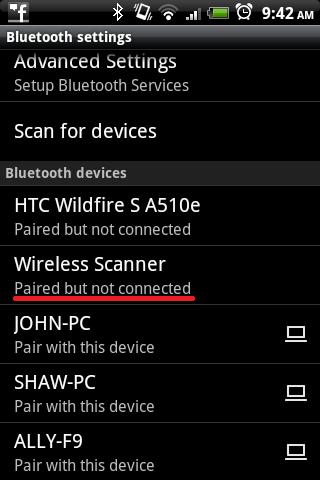description under Wireless Scanner