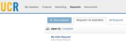 TRACKING YOUR REQUEST View requests you ve submitted Navigate to Requests