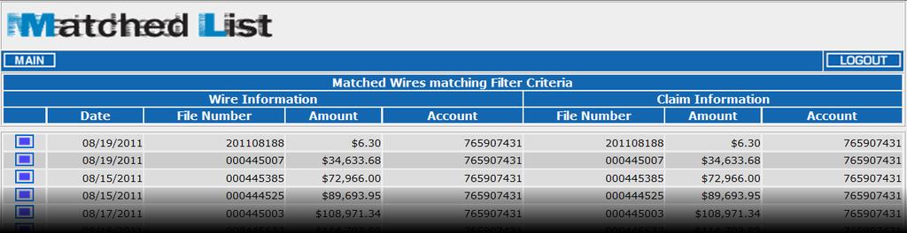Viewing Matched Wires Depending on your location s Impact configuration, you may edit and/or delete your claim form (anticipated wire request) in Impact.