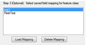 5. Select a saved field mapping (Optional).