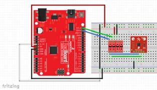As mentioned before, if you are using this sensor with a 5V Arduino or other microcontroller, you will need to have a logic level converter between the microcontroller and the sensor.