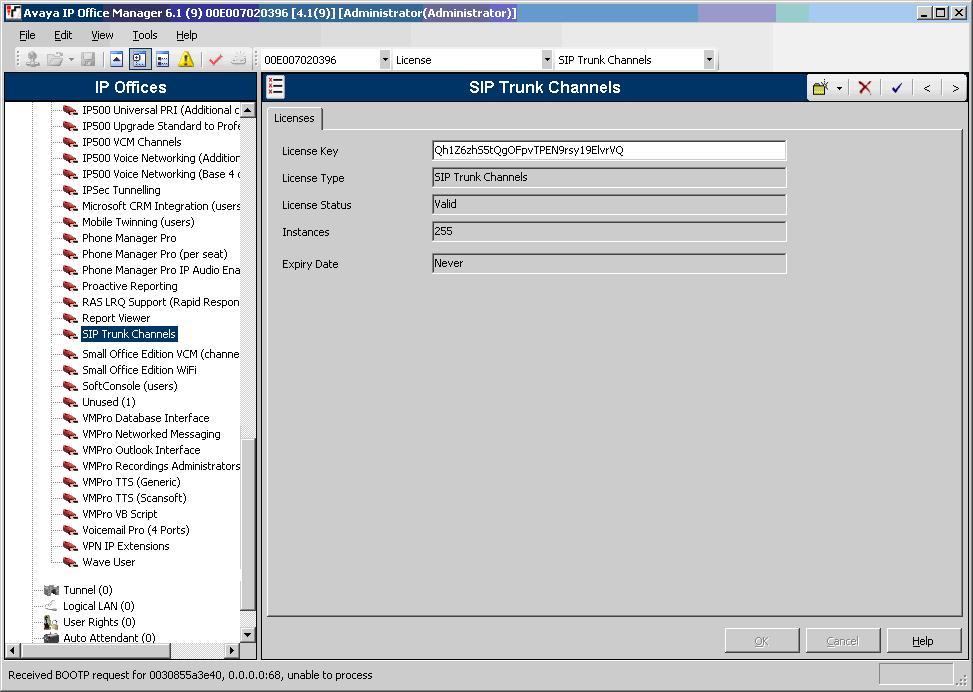 3. Configure Avaya IP Office This section describes the steps for configuring a SIP trunk on IP Office. IP Office is configured via the IP Office Manager program.