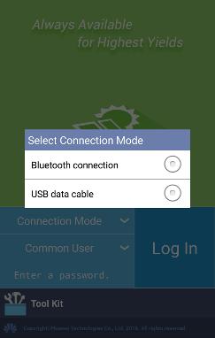 Selecting a connection mode Connecting Bluetooth Switching between users