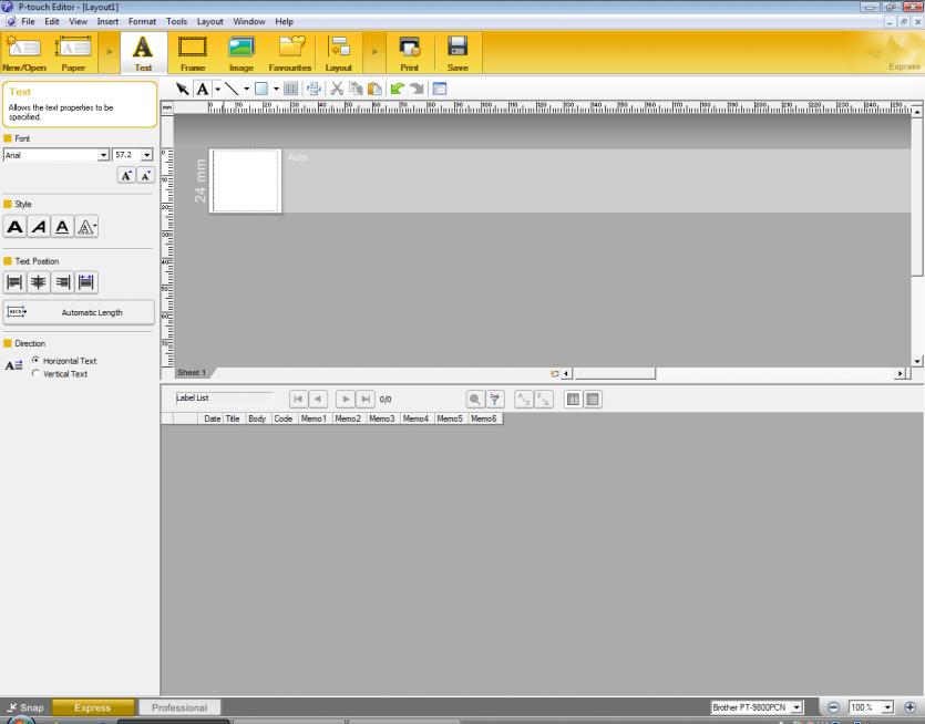 0 Help]. Start from New/Open dialog When you start the P-touch Editor 5.