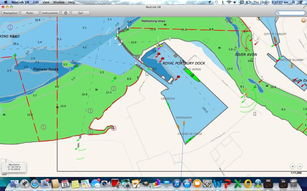 NavLink now supports an improved AIS presentation. Note how targets and now scaled and colour coded according to type.
