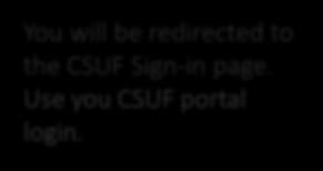 CSUF Sign-in page.