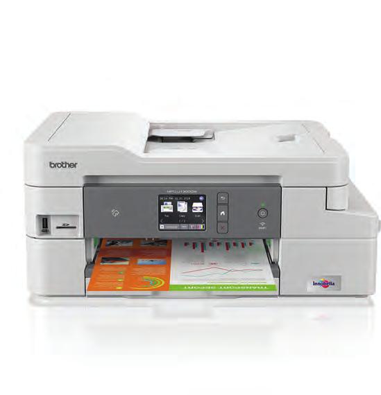 Compact 4-in-1 wireless inkjet printer The compact but powerful MFC-J1300DW provides print, copy, scan and fax functionality.
