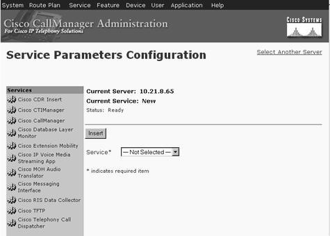 Page 63 of 90 device. The default value is Multiple Logins Not Allowed. 1. On the Cisco CallManager 3.1 > Administration page, select Service > Service Parameters. 2.