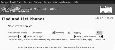 Page 78 of 90 Enter search criteria to filter and click Find or just click Find. 3. Select the phone that you want to configure. 4.