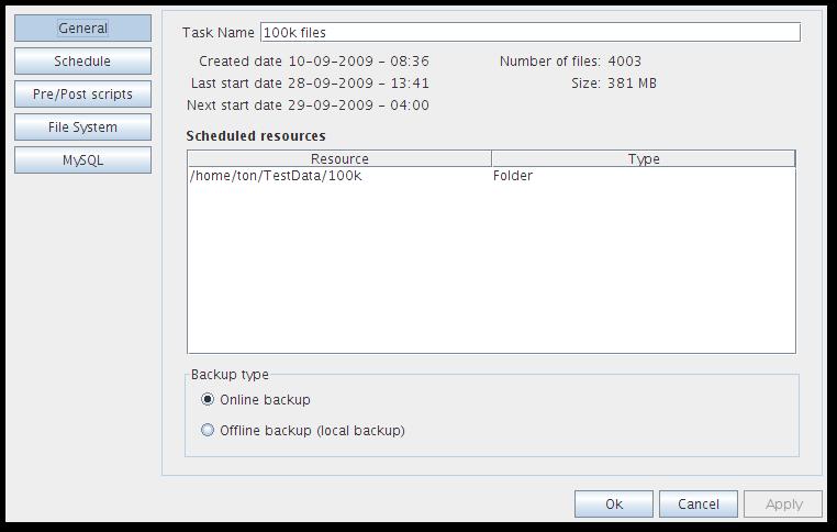 o MySQL Change task Select the task in the tree view, and click on Edit Task.