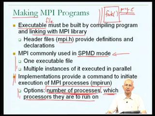 (Refer Slide Time: 04:24) Now, one question which will arise before we move to the individual functions is how does one construct an MPI program.