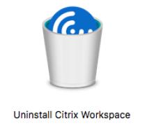8 Double click the Uninstall Citrix Workspace icon to uninstall.
