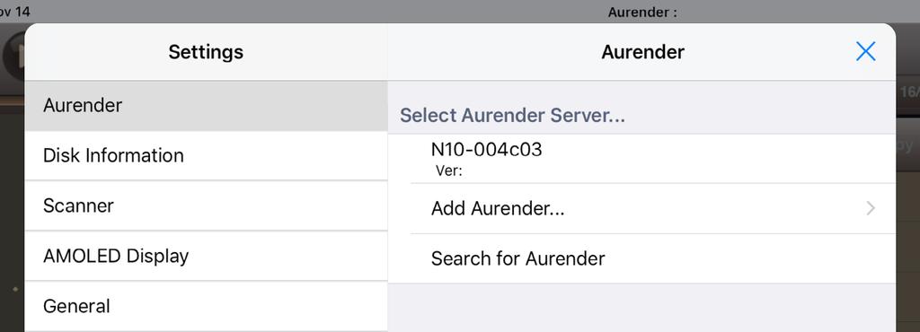 STEP 4: Connect to Aurender & Update Software 1. In the ipad Settings, confirm that your ipad is connected to the correct WiFi network. 2.