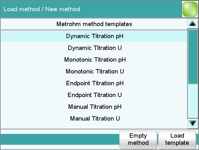 6.1 Creating a titration method 6 Carrying out simple titrations 6.1 Creating a titration method Now create a method for a simple titration.