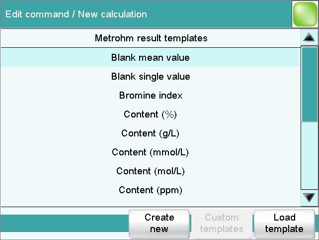 6.1 Creating a titration method 3 Define the number of equivalence points Tap on the input field Stop EP. Enter 2 and close the input dialog with [OK]. Tap twice on [ ].