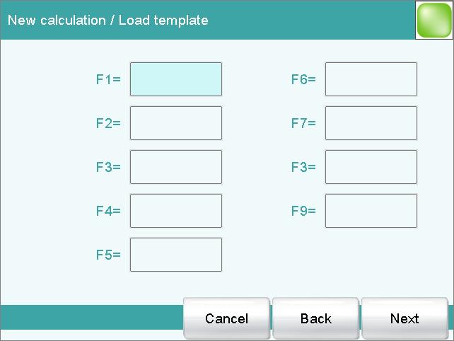 6 Carrying out simple titrations 2 Select a result template Select the result template Content (%) and tap on [Load template].