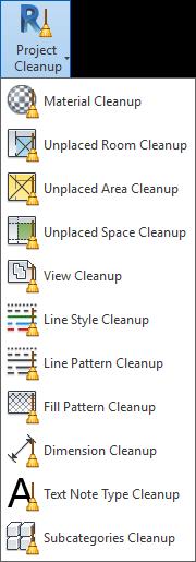- Material Cleanup Displays a list of