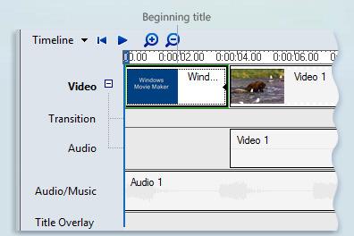 You might want to make the transition shorter or longer. To view the Transition track of the timeline, expand the Video track.