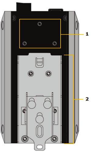 SmartPoE LED indicator of PoE+ ports Top Panel 1. Reset button 2. USB console port 3.
