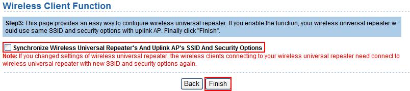 Security Options if you want to sync the SSID &