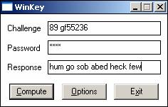 Chapter 2 AAA and RADIUS/HWTACACS Protocol Configuration Step 1: Type username test@tacacs. Step 2: Choose to use the winkey.exe calculator to get the login password at the prompt s/key 89 gf55236.
