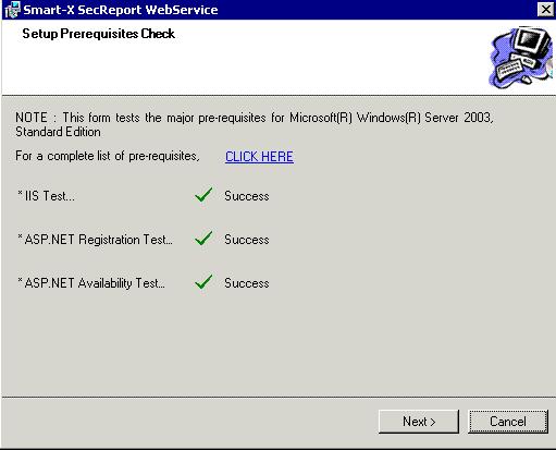 4. The Installation Wizard will verify that all prerequisites