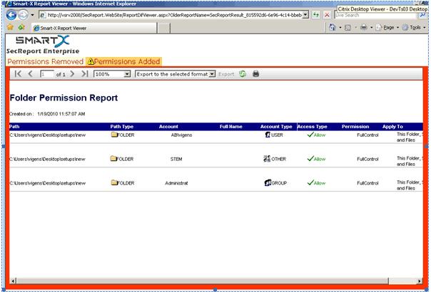 Note: When viewing a report, each visit is registered and
