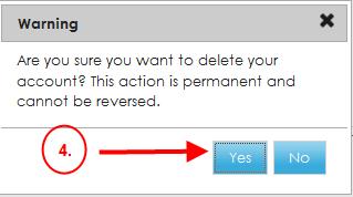Under the section titled Account Preferences, click the Delete you UHR button. (See example above). 4.