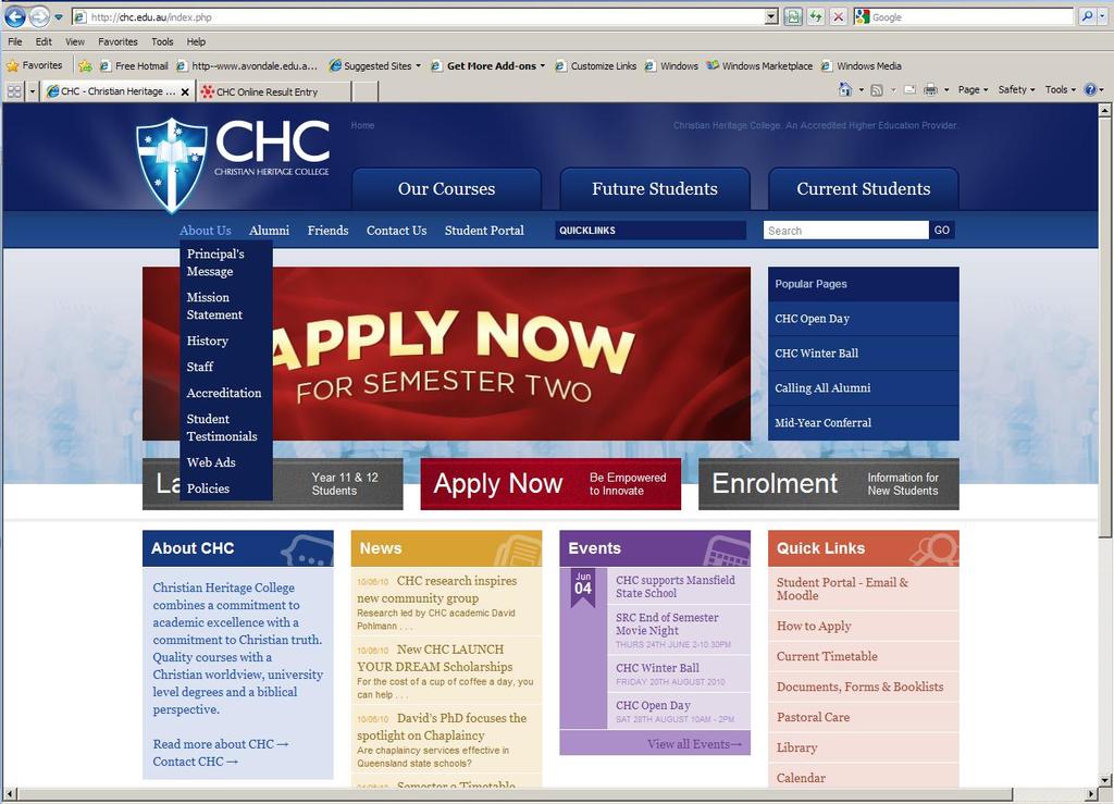 1. Introduction: Welcome to the CHC Online Results Database. These step by step instructions are designed to assist you to enter results online.
