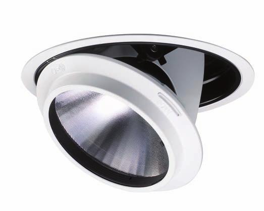 Torus 35/70FX CMI/CDM-T Recessed 110mm recess dept allows installation in crowded ceiling voids Well establised, reliable lamp tecnology Adjustable 80º degree tilt and 355º degree rotation Wide range