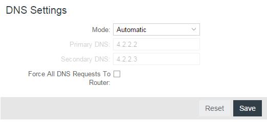 Primary DNS and Secondary DNS: If you choose to specify your DNS servers, then enter the IP addresses of the servers you want as your primary and secondary DNS servers in these fields.