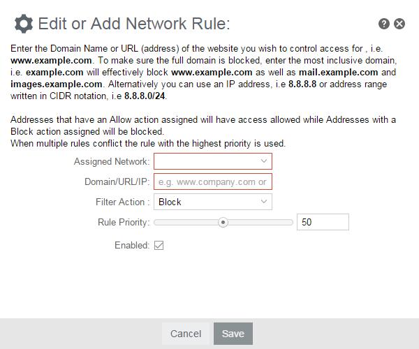 address is allowed website access. Click Add/Edit to change this setting for a MAC address. Input the MAC Address and Default Action you would like to apply to that MAC address.