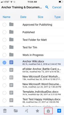 1. Press the Files button. The Files screen displays. 2. In the Files screen, press the Edit link at the top right-hand corner of the screen. 3.